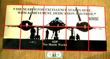 Sign from Lockheed Skunk Works SR-71 Blackbird triple sonic spy plane ca. 1970's