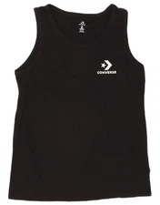 CONVERSE Mens Vest Top Large Black Cotton AR14