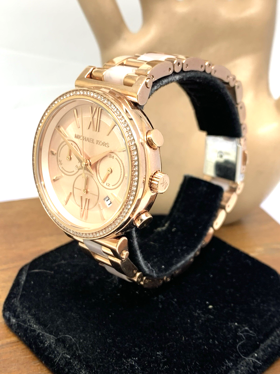 Michael Kors Womens Watch MK5896 Quartz Chronograph 39mm Rose Gold