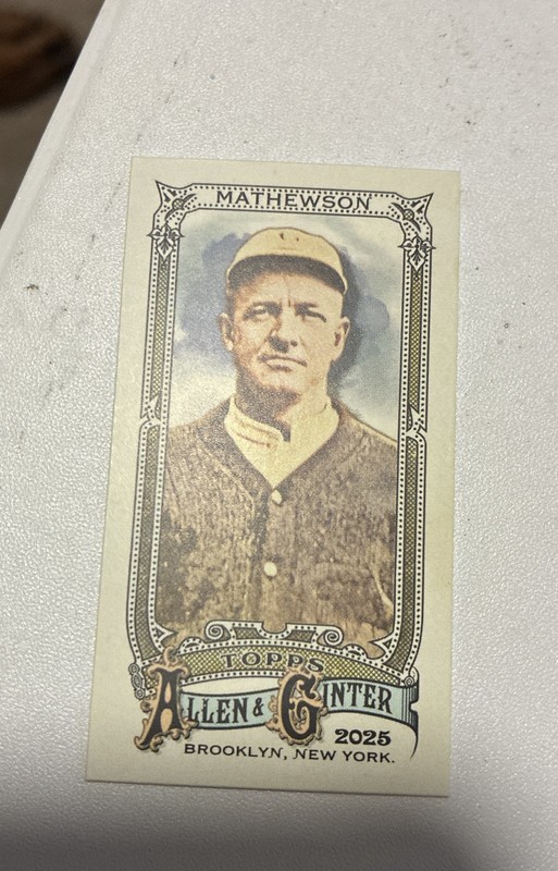 2025 Topps Allen & Ginter - Christy Mathewson #7 Mini A&G Back