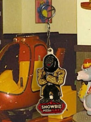 ZAZA 800% シークレット 超レア おしゃぶり付き Vintage 1980's Fatz Geronimo Showbiz Pizza Place Keychain Rock