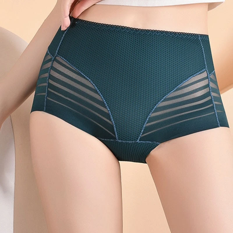 Paquete de 3 calzoncillos calzoncillos transpirables de cintura alta de encaje sexy para mujer Foto 2 de 4