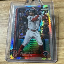 MARCELO MAYER 2025 Topps Chrome Update #USC9 Prism Refractor RC Red Sox