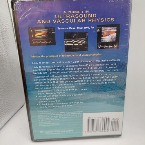 A Primer in Ultrasound and Vascular Physics Cd Rom Version 2.0 Terrance Case - Photo 2/3