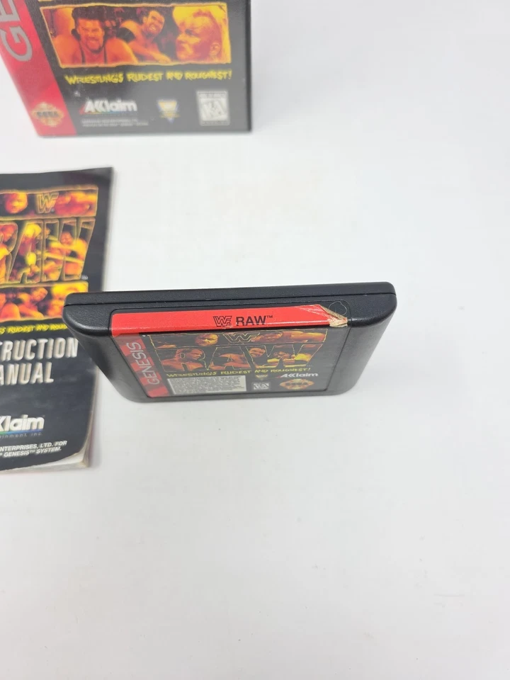 WWF Raw Sega Genesis Complete With Box And Manual CIB WWE Wrestling - Image 3 of 4