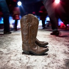 Vintage Tony Lama VL 1950 Brown Western Boots "Lady Lama" Collection US 6 1/2 B