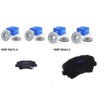 SKF BREMSSCHEIBEN + BELÄGE VORNE + HINTEN passend für HYUNDAI i30 GD Limo Kombi
