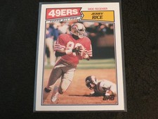 1987 Topps #115 JERRY RICE card! 49ERS! HOF!