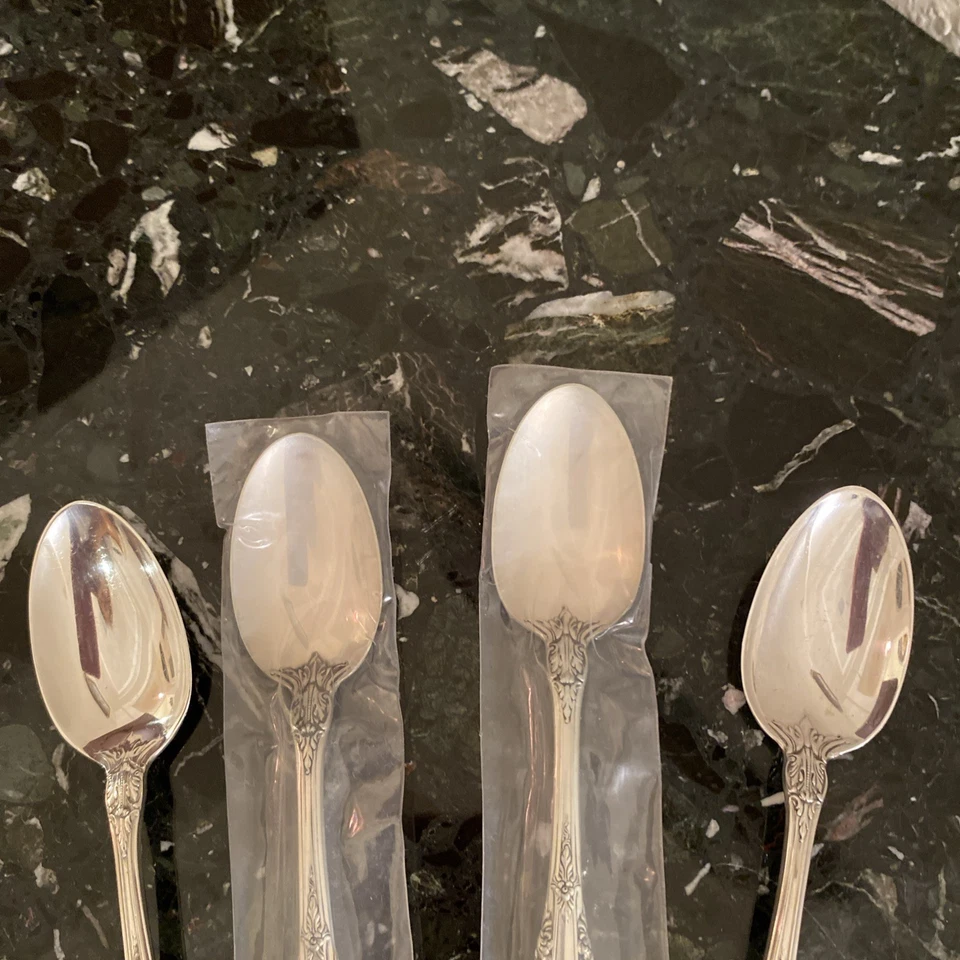 4 WALLACE SIR CHRISTOPHER SILVER TEASPOON FLATWARE SET 10AVAILABLE W 2SEALED BAG - Image 4 of 4