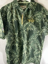 Crazy Shirts Men's Hawaiian Polo Cotton Hawaiian Short Sleeved LARGE Free Ship