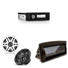 Clarion Marine Boat Audio Upgrade M508 Source Unit, Marine Cover, 1 Pair 6...