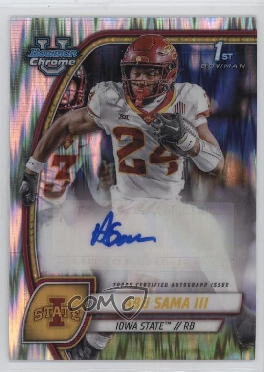 2024 Bowman U Chrome Prospect Stealth Refractor Abu Sama III #PA-ASA Auto 1in5
