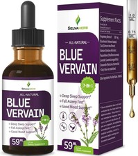 Blue Vervain Herbal Supplement for Deep Sleep & Mood Support Valerian Lavender