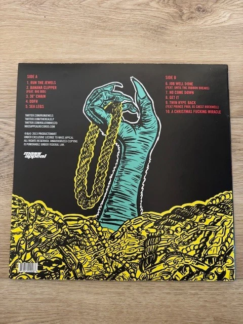 Run the Jewels Gold Tranlucent LP (Vinyl Record, 2015) - Image 2 of 3