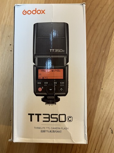 Godox TT350c Thinklite TTL Camera Flash. New Open Box. Tested