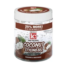 Fantasia IC Coconut Styling Gel 20 oz., Moisturizing, Nourishing, All Hair Types