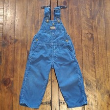 Vintage OshKosh B'gosh Blue Corduroy Overall One-Piece 3T Sleeveless USA 4686