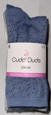 Cuddl Duds 6 Pair Womens Crew Socks- Brand New, Fits Shoe Size 4-10