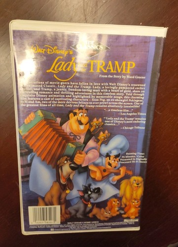 Disney’s Lady and the Tramp VHS Kassette VINTAGE VCR Retro Klappkoffer MCM - Bild 2 von 4
