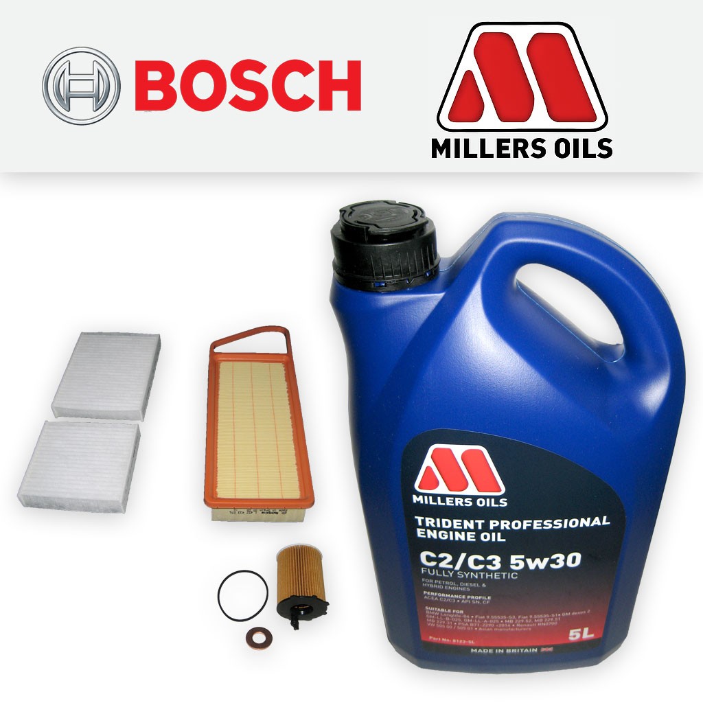 SERVICE KIT for PEUGEOT 207 1.4 HDI DV4TD OIL AIR CABIN FILTERS +OIL (2006-2010)