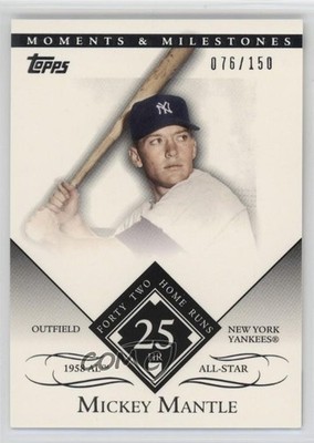2007 Moments & Milestones Mickey Mantle (1958 All-Star 42 Home Runs) HOF 1ti6