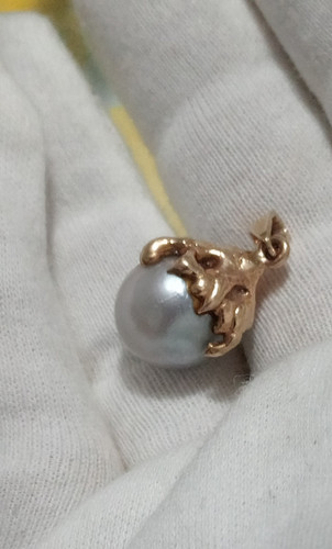 Pearl Pendant With 9ct Gold - Picture 3 of 9