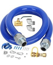 48 Mobile Gas Connector Kit Hose w/ Valve, Elbows Restraining Kit