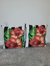 Tropical Hibiscus Throw Pillow Set of 2