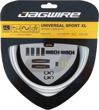 Jagwire Universal Sport Brake XL Kit White Bicycle Brake Cable Housing Set