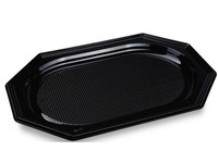 20 Stabile Servierplatten 45 Cm X 30,2 Cm Schwarz Rpet Einweg Servierplatte