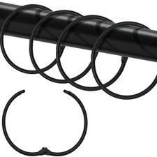 Shower Curtain Hooks Rings,24 Pcs Rustproof Metal Shower Hooks for Shower Cur...