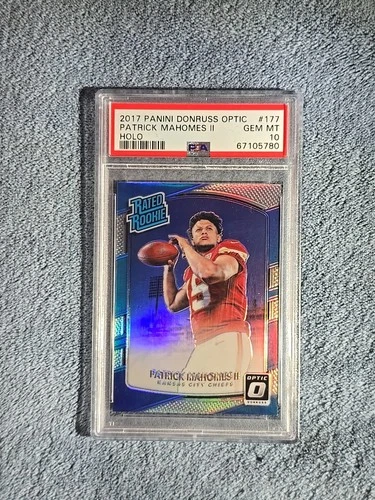 2017 Donruss Optic - Rated Rookie Patrick Mahomes II #177 Holo Prizm (RC) Psa 10