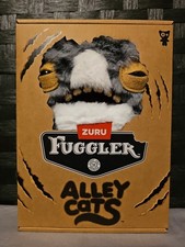 New Zuru Fuggler Alley Cats Wide Eyed Black/Gray Kitty Cat 9" Plush Toy