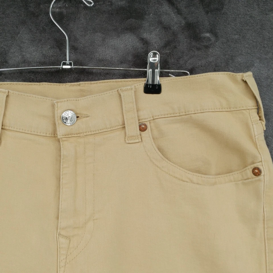 Pantalones Cortos de Jean True Religion Ricky Corte Dobladillo Crudo Tostado Mezcla de Algodón Denim Para Hombres 36 Foto 3 de 4