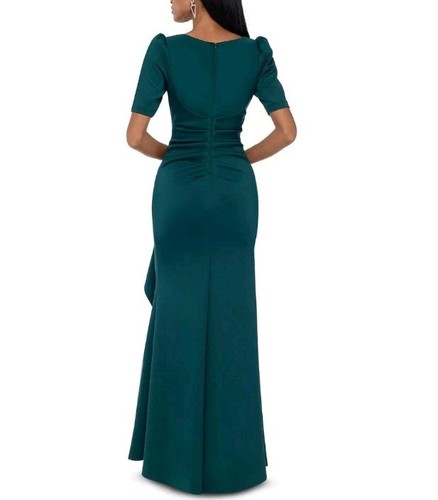 Xscape Petite grün Scuba Rüschen Puffärmel Abendkleid Kleid 8P - Bild 2 von 8