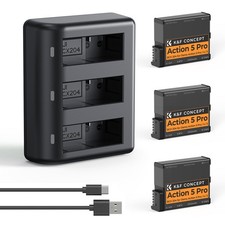 K F Concept 3-Pack OSMO Action 6 Battery Charger Compatible with DJI OSMO 3...