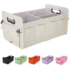 Trunk Organizer For Suv  Sedan,Car Organizers and Storage, Large 70L Beige
