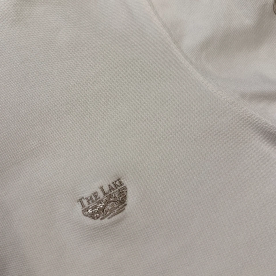 Peter Millar Crown Crafted 1/4 Zip Golf Pullover Shirt Mens Medium White Logo - Image 3 of 4