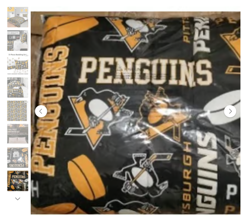 NHL Comforter Set Vegas Knights Red Wings BRUINS PENGUINS Blackhawks Kraken NEW - Afbeelding 36 van 63