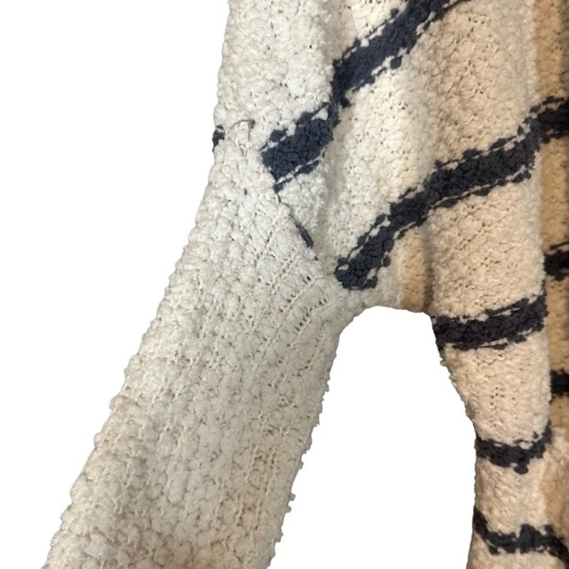 C&C California White & Navy Blue Striped Opened Front Knit Cardigan Women Sz S - Image 3 of 4