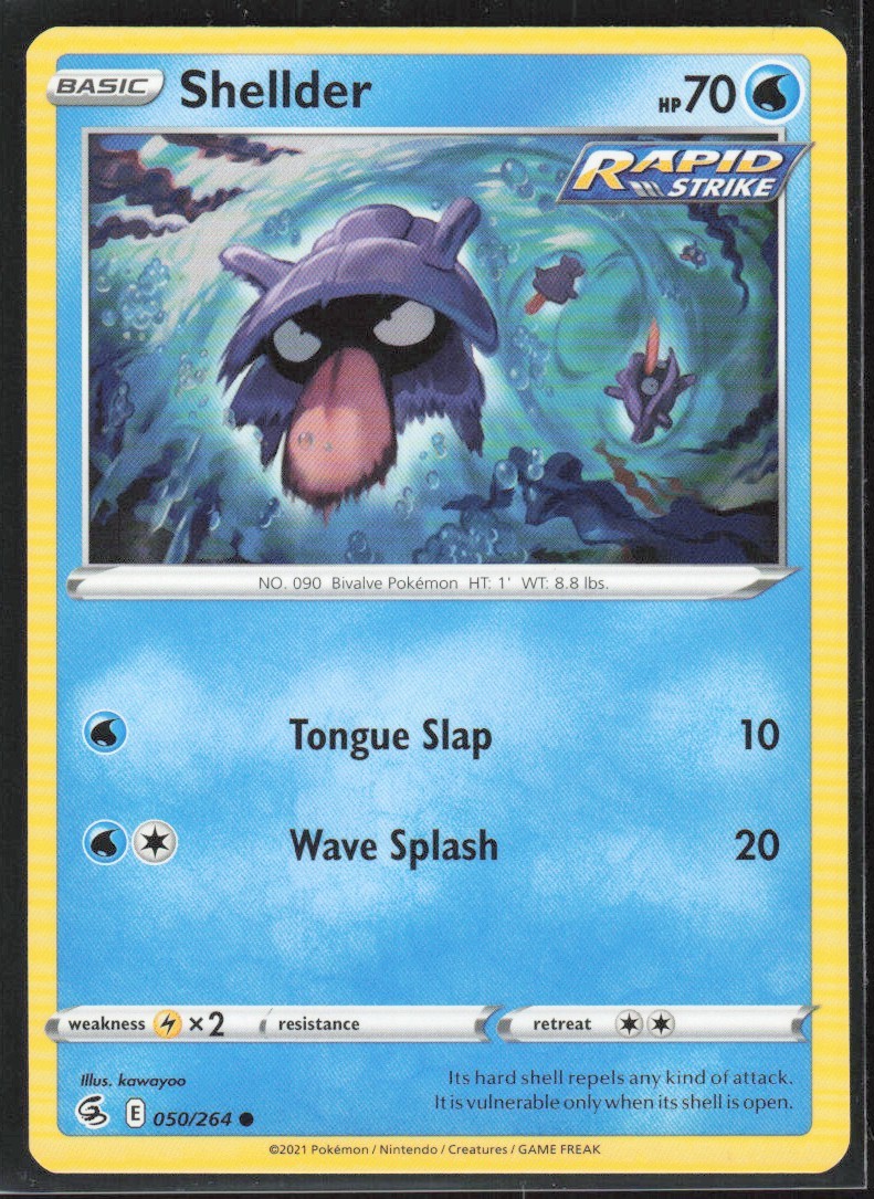 2021 Sword & Shield - Fusion Strike Shellder Basic/Common #50