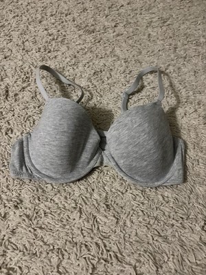 Women s Grey Auden Underwire Push-up Bra Size 34B
