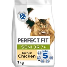14kg Perfect Fit Advanced Nutrition Senior Complete Dry Cat Food Chicken Biscuit 3.73 per kilo