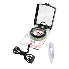 Hiking Mirrored Sighting Compass - With Adjustable Declination & Map LED