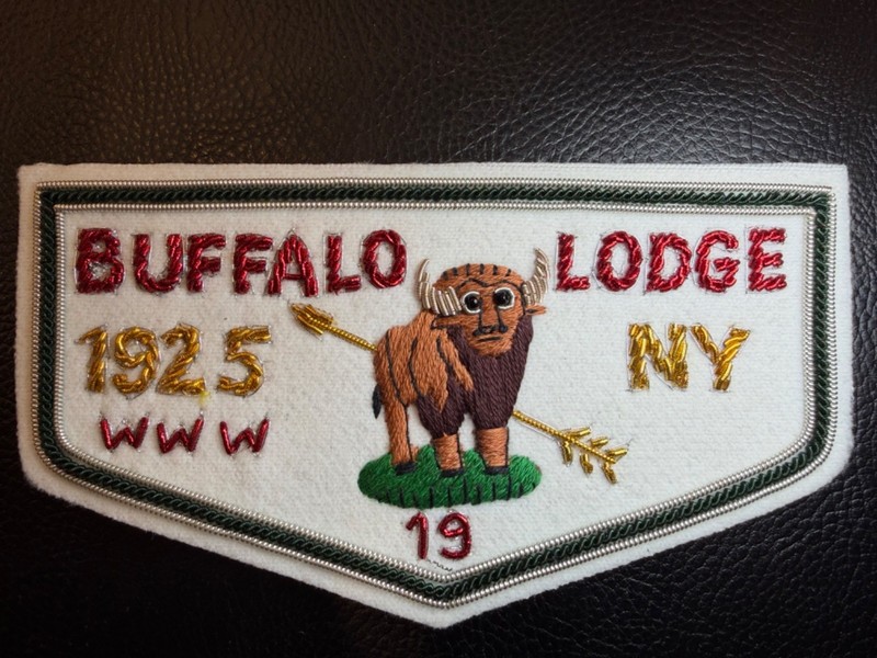 OA Boy Scout 19 Buffalo Lodge Bullion First Flap