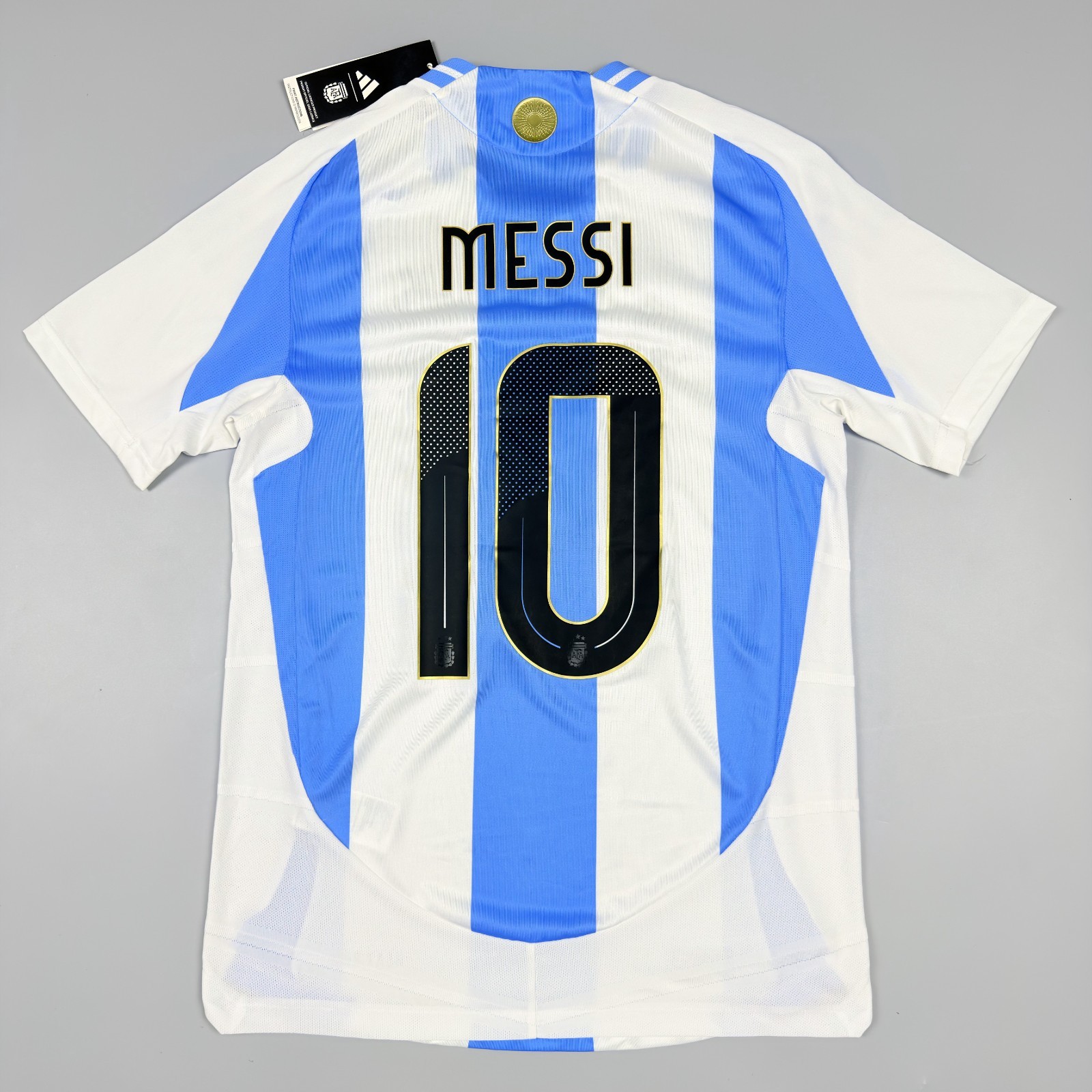 Adidas Argentina 2024 Home Authentic Soccer Jersey Messi #10 Football Shirt Sz S