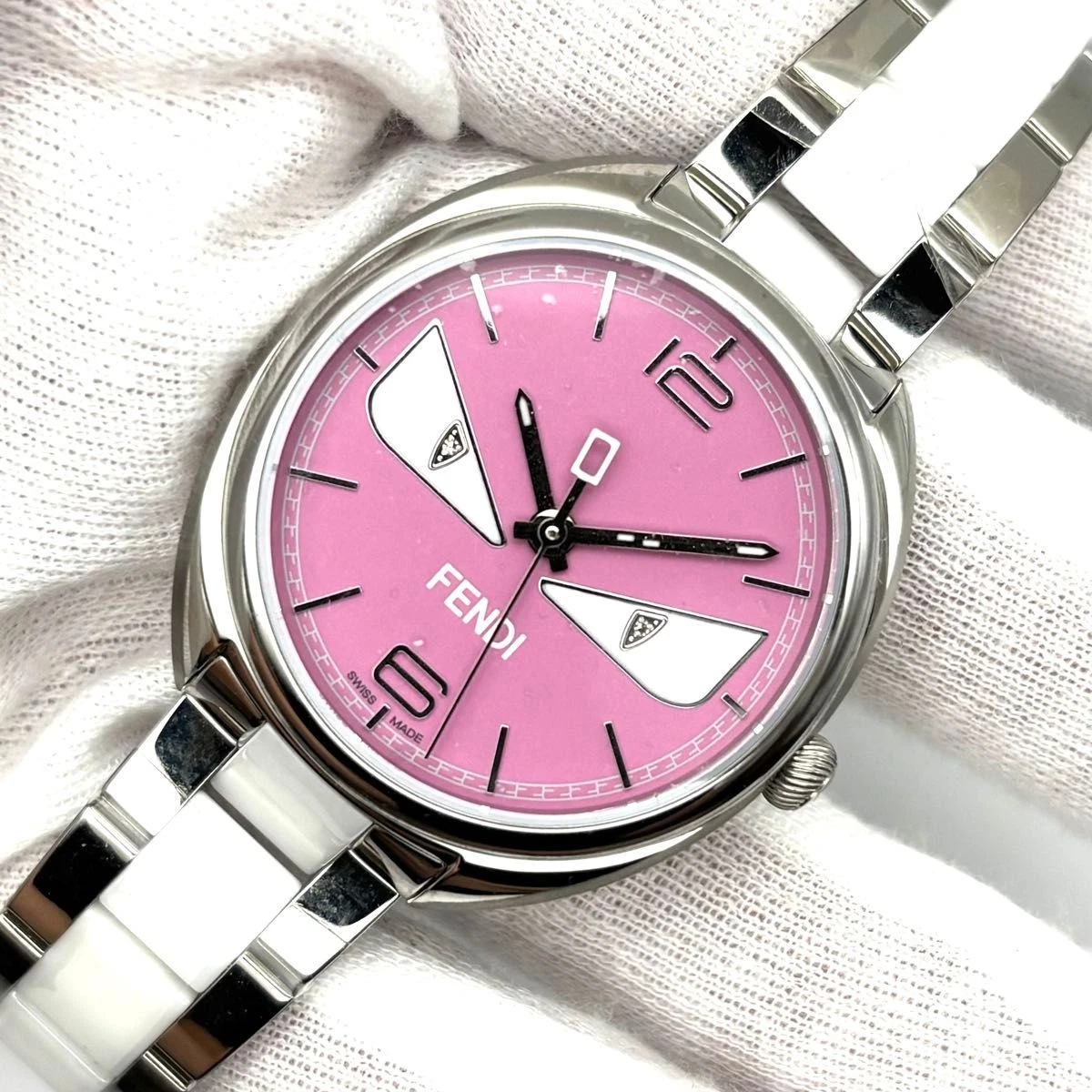 再値下げ　美品　箱あり FENDI レディース 腕時計 クォーツ ピンク文字盤 Fendi Ceramic Case Wristwatches for sale | eBay