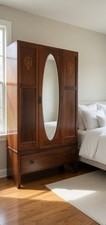 Antique English Edwardian Mahogany Satinwood ...