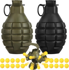 Tactical Toy-Grenade for CS Battle Game,2Pcs Fall Resistant Refillable Fun Impac