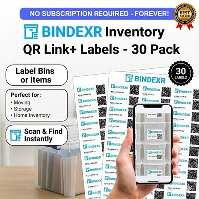 QR Code Inventory Labels for Storage Bins | Organizing & Home Inventory